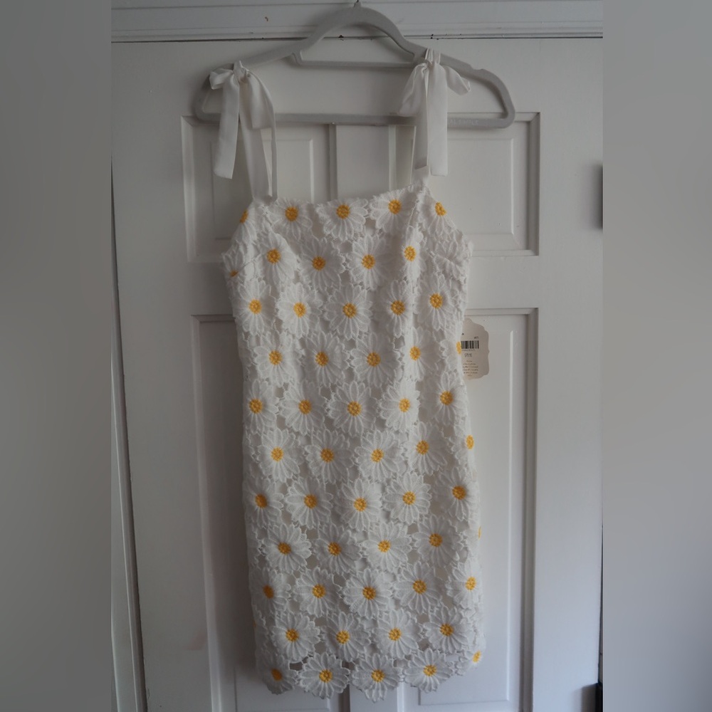 White and yellow dress!